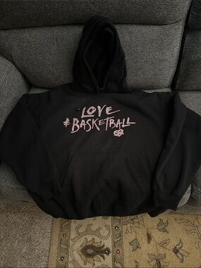 Black 'Love & Basketball' Graphic Hoodie